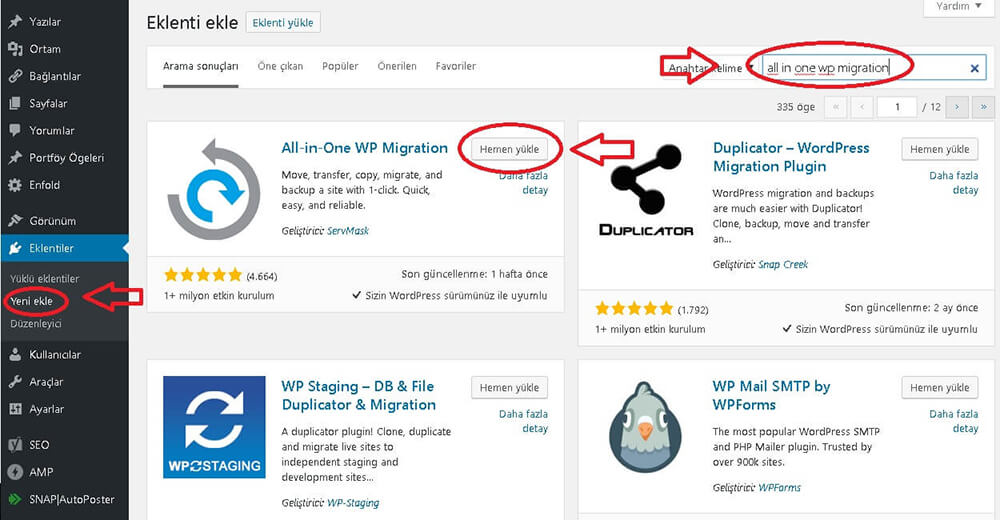 All in One WP Migration